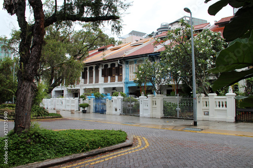 Photography buildings at emerald hill road in singapore