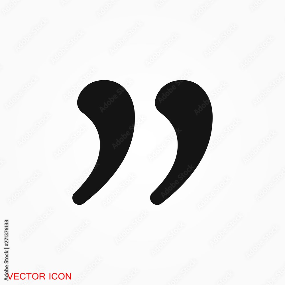 Quote icon vector sign symbol for design Quote icon vector sign symbol for design