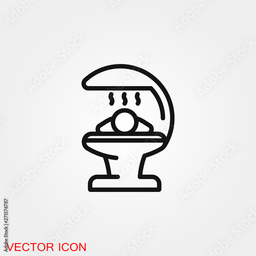Solarium icon vector sign symbol for design