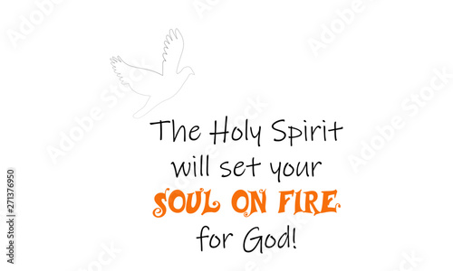 Pentecost Sunday, Typography for print or use as poster, card, flyer or T shirt