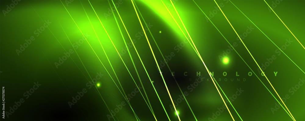 Shiny color neon light with lines, abstract wallpaper, shiny motion, magic space light. Techno abstract background Shiny color neon light with lines, abstract wallpaper, shiny motion, magic space light. Techno abstract background