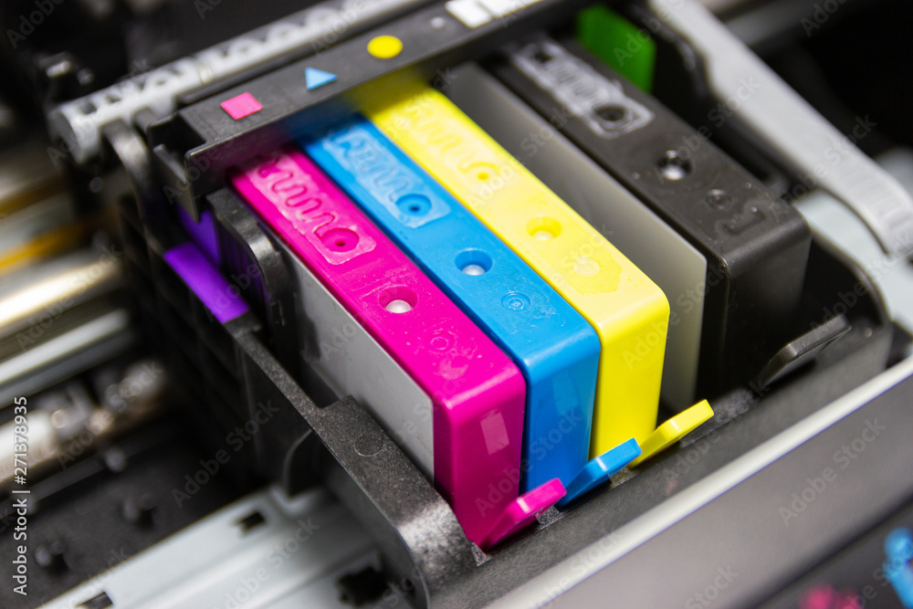 An ink cartridge or inkjet cartridge is a component of an inkjet printer that contains the ink four color An ink cartridge or inkjet cartridge is a component of an inkjet printer that contains the ink four color