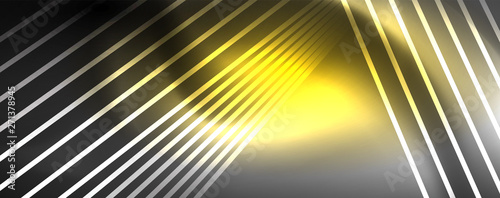 Color light with lines, outer space background, bright rays