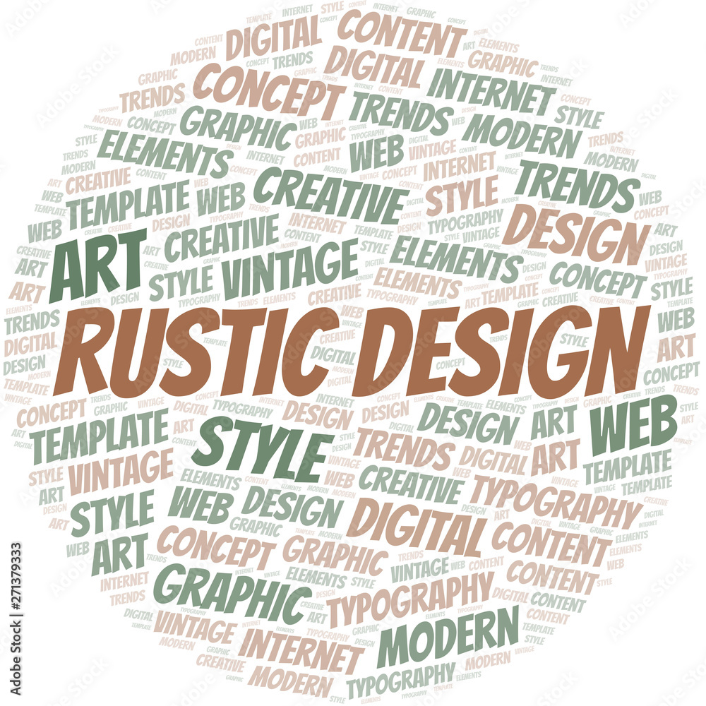 Rustic Design word cloud. Wordcloud made with text only. Rustic Design word cloud. Wordcloud made with text only.