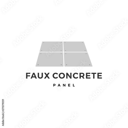 faux concrete exposed wall panel logo vector icon illustration