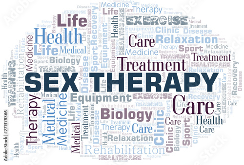 Sex Therapy word cloud. Wordcloud made with text only.