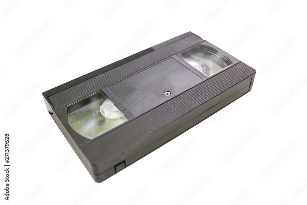Old tape with white box isolated White background