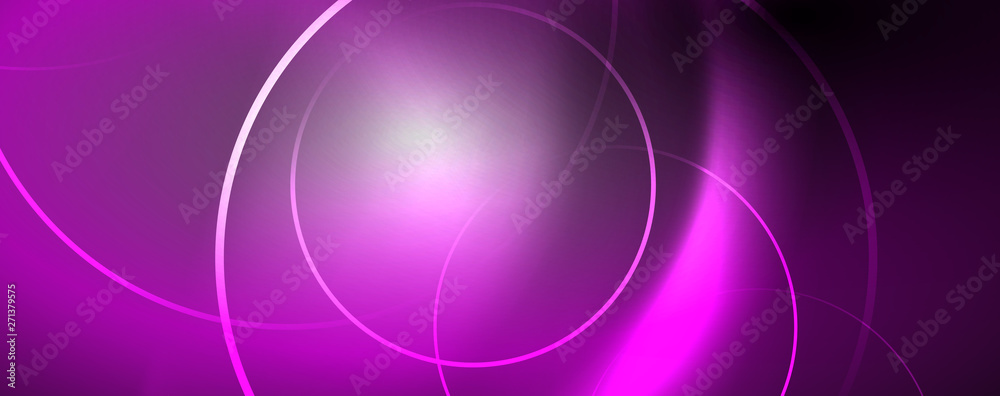 Shiny neon lights, dark abstract background with blurred magic neon light curved lines Shiny neon lights, dark abstract background with blurred magic neon light curved lines