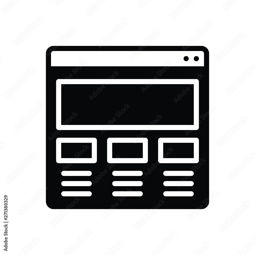Black solid icon for website sketching Black solid icon for website sketching