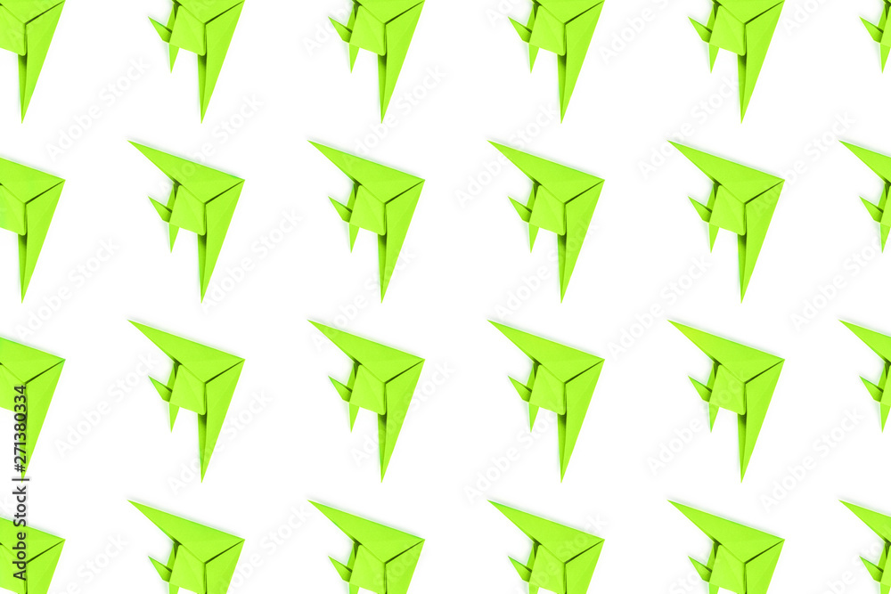 Paper origami fishes isolated on white background. Paper origami fishes isolated on white background.