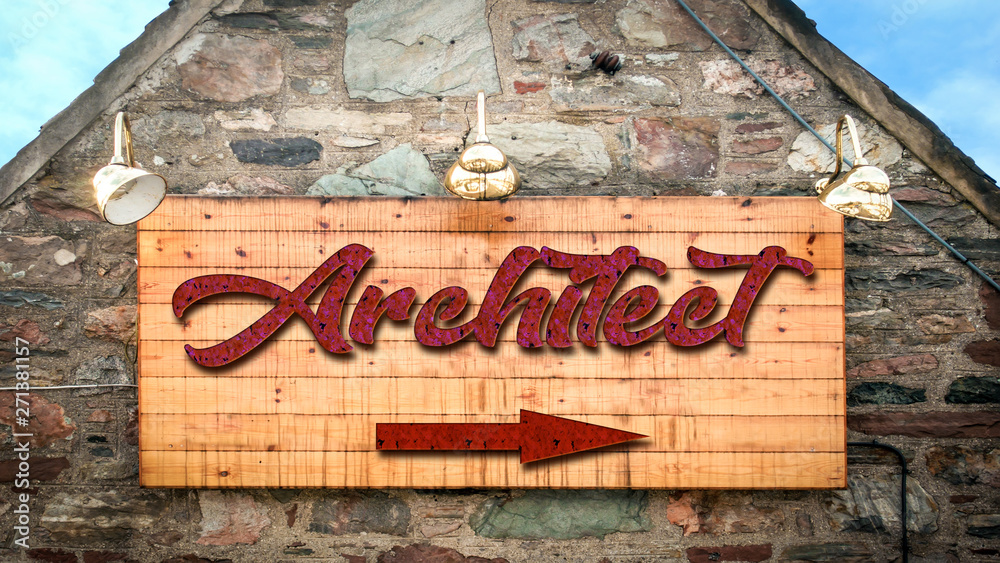 Obraz premium Street Sign to Architect