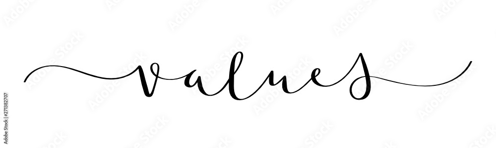 VALUES black vector brush calligraphy banner VALUES black vector brush calligraphy banner
