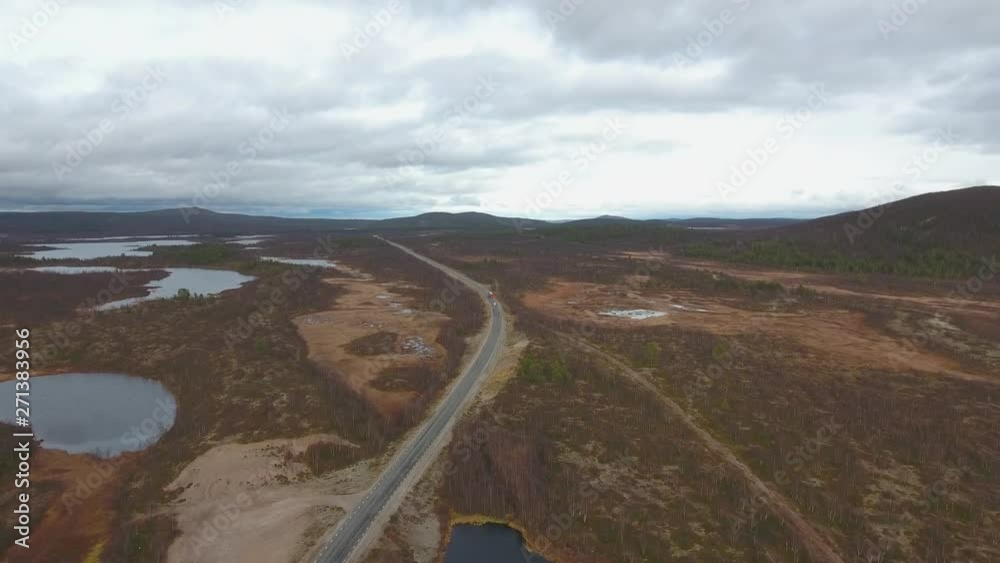 Aerial Footage Of Road - Norway