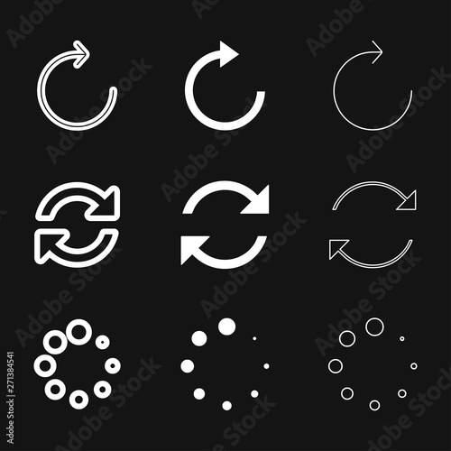 Refresh icon vector sign symbol for design