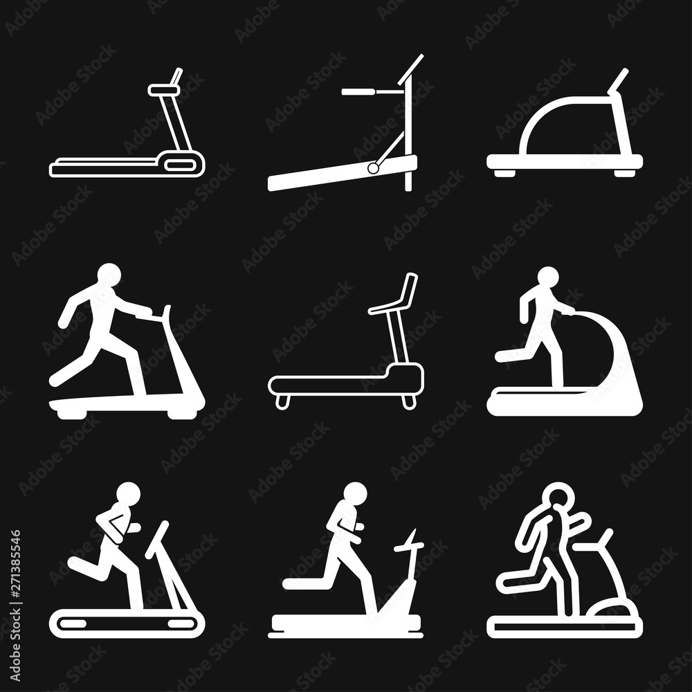 Treadmill icon vector sign symbol for design Treadmill icon vector sign symbol for design