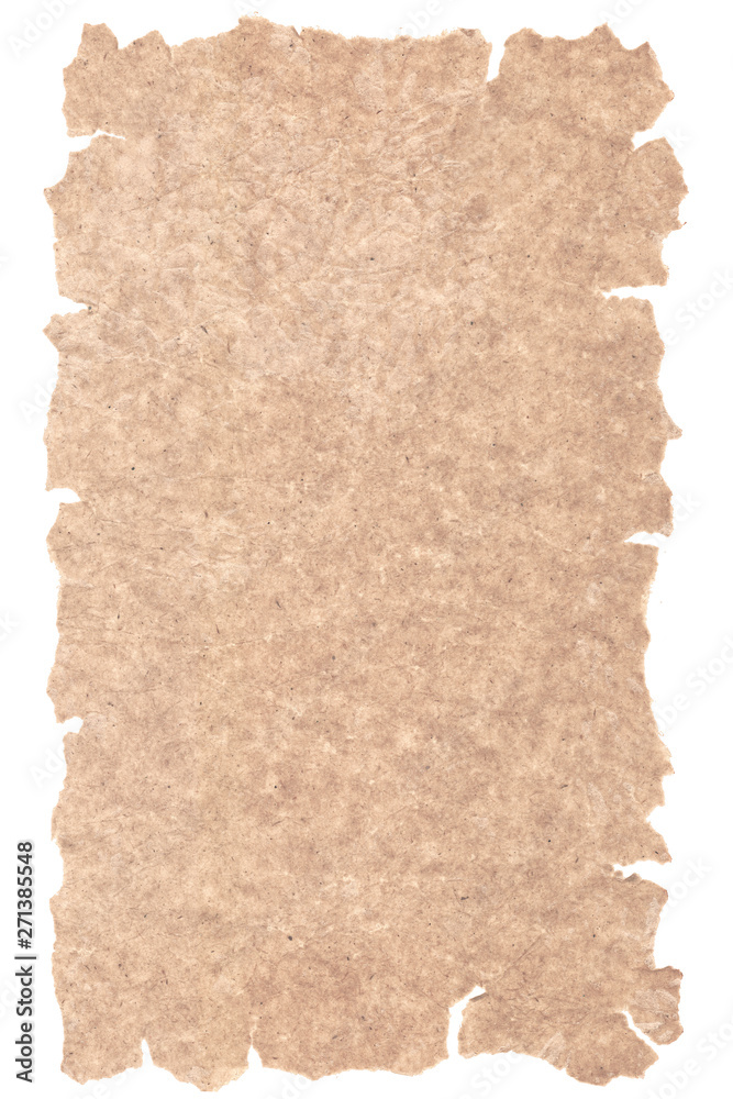 Fototapeta premium Old paper isolated on white background. Recycled paper,crumpled paper,unfolded piece paper.