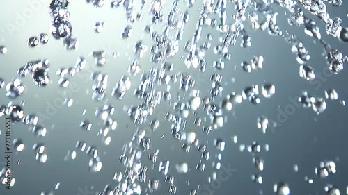 Water Drops Falling From Showerhead, Out Of Focus, Abstract