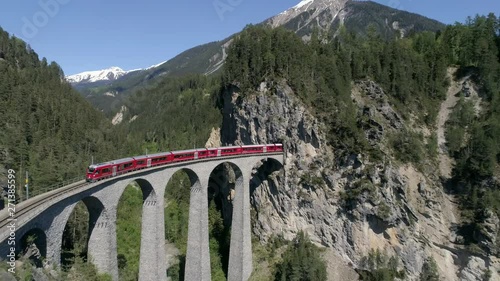 Landwasser viaduct, Bernina Express. Unesco world Heritage. photo