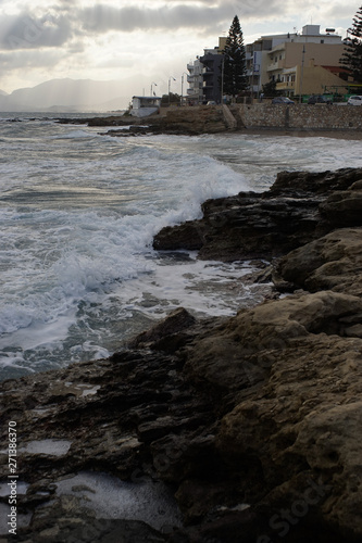 sunset on a rocky beach
