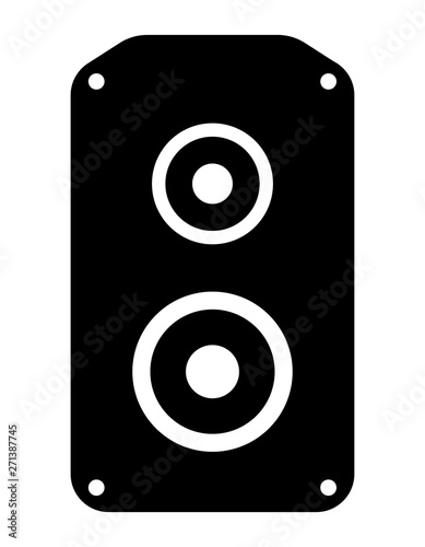 Audio speaker flat vector icon