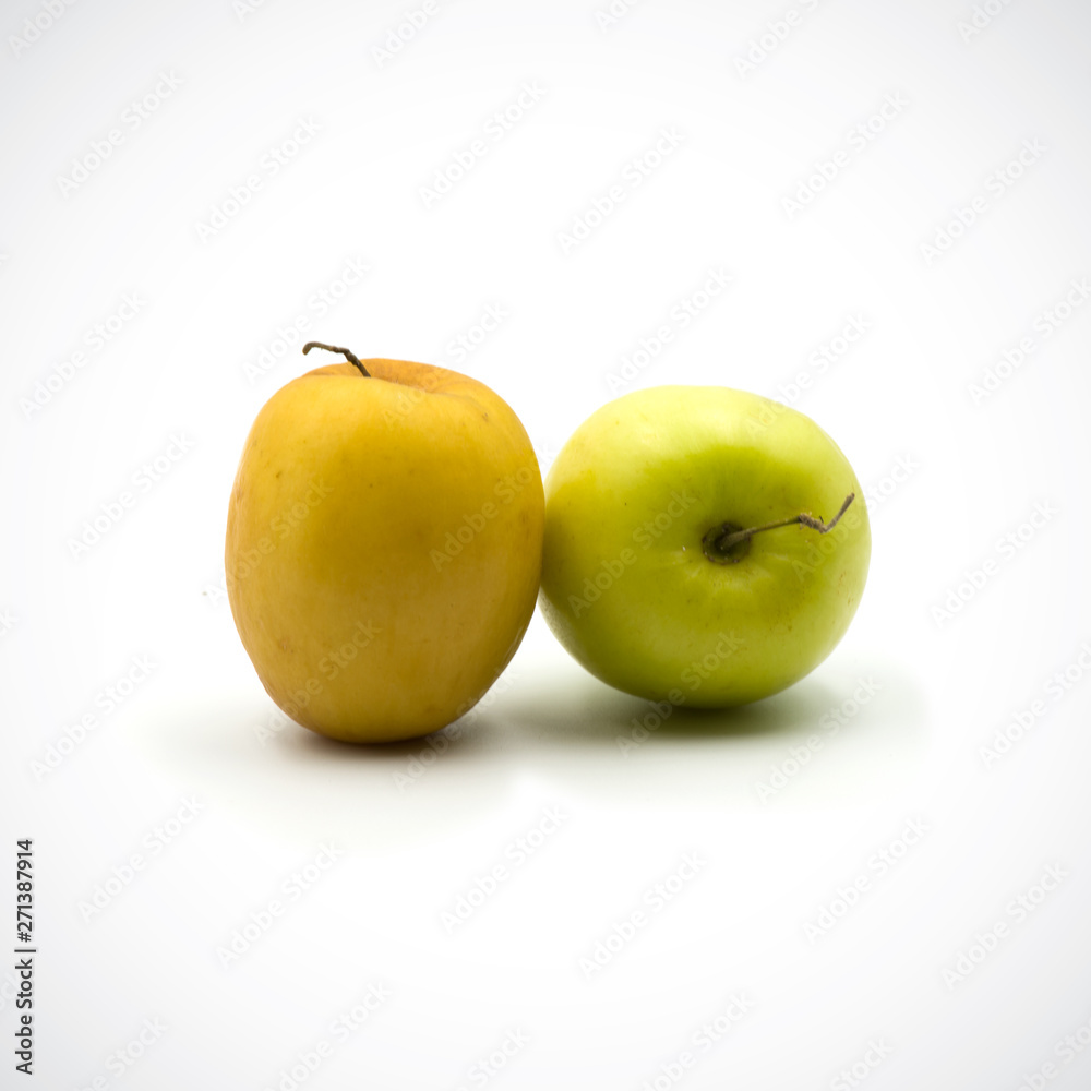 Fresh jujube green orange isolated on the white background Fresh jujube green orange isolated on the white background