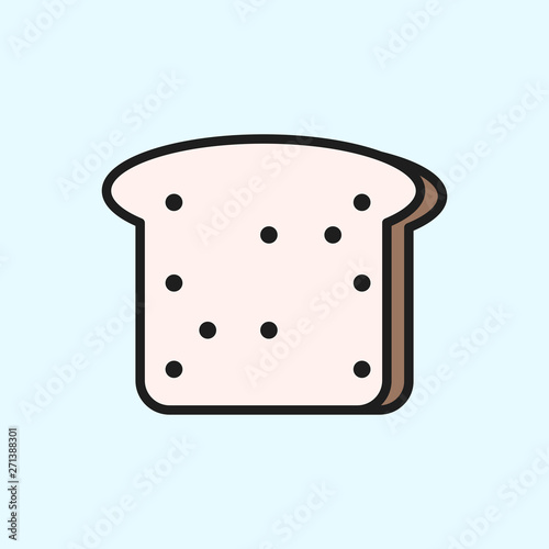 Bread icon. New trendy art style bread vector illustration. New trend vector.