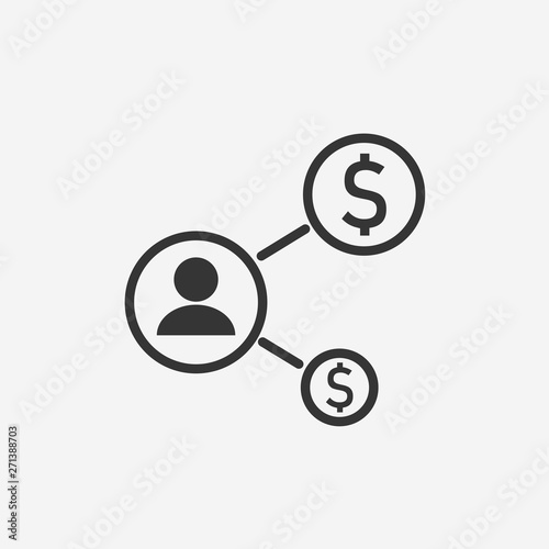 Return on investment. Income growth. Long term investment. New trendy style business graphic design vector illustration. Illustration