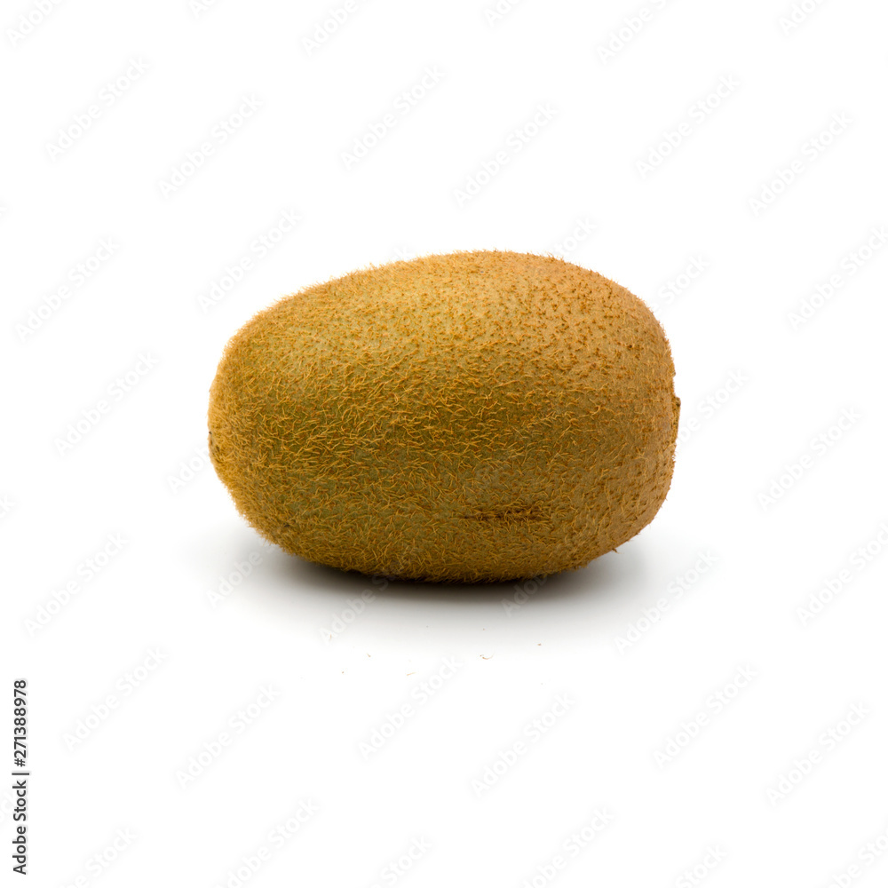 Ripe whole kiwi fruit and half kiwi fruit isolated on the white background. Ripe whole kiwi fruit and half kiwi fruit isolated on the white background.