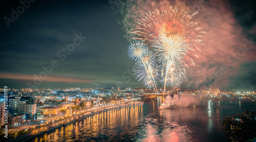 ProRes. Landscape. Fireworks in the city.