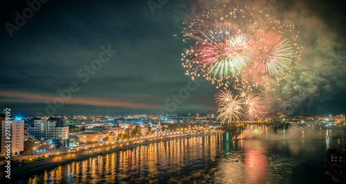 ProRes. Landscape. Fireworks in the city.