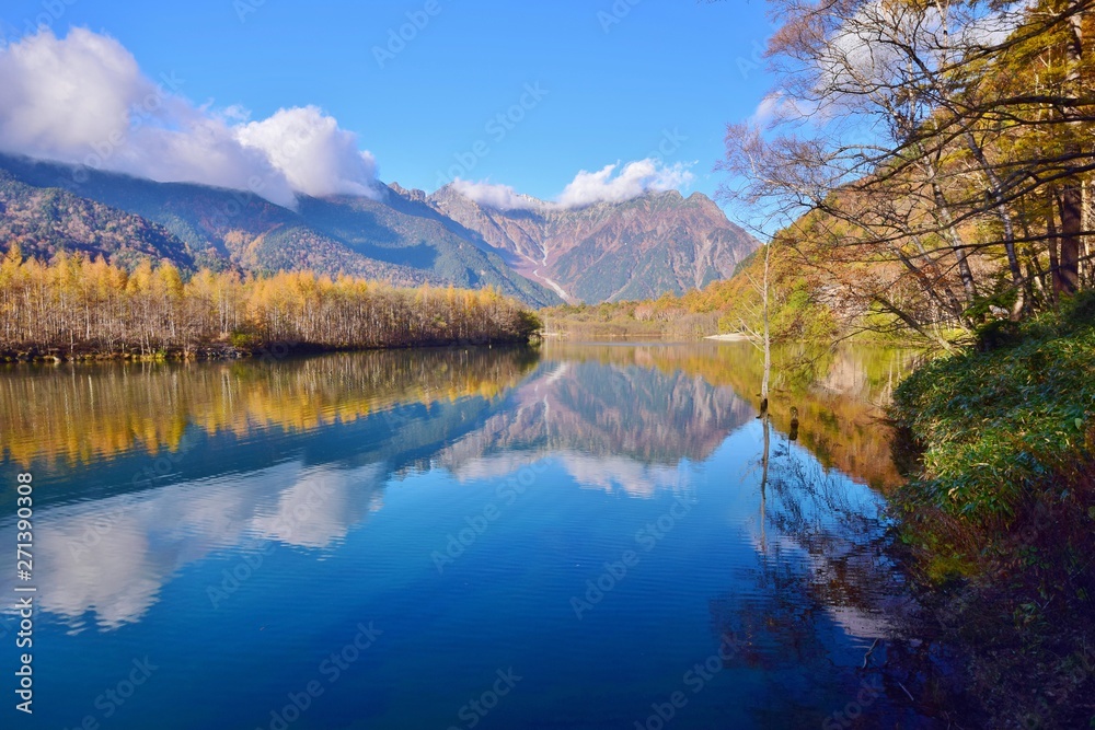 Autumn scenery in Kamikochi , Japan