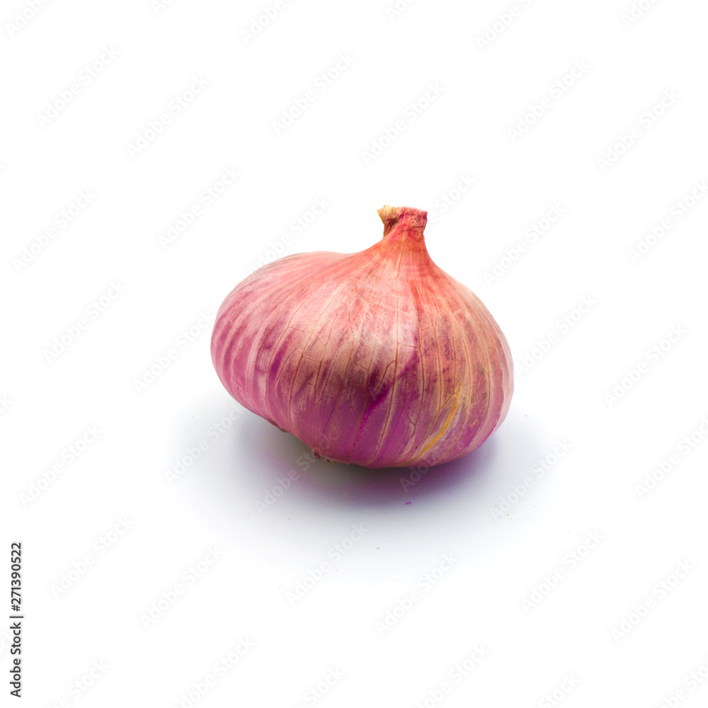 Fototapeta premium Fresh onion red isolated on the white background.