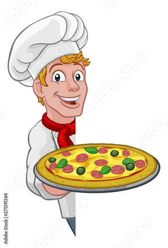 A chef holding a plate of p...