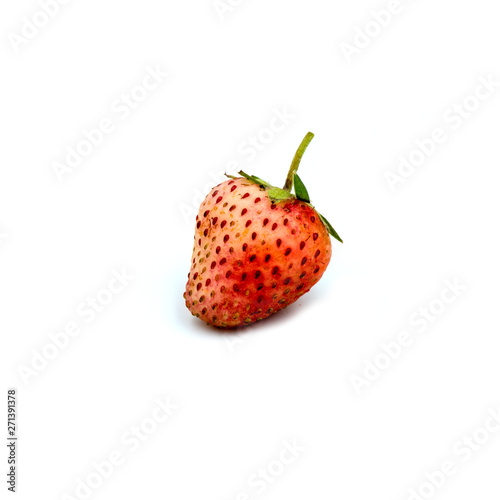 Non-toxic Fresh strawberries Isolated on the white background.