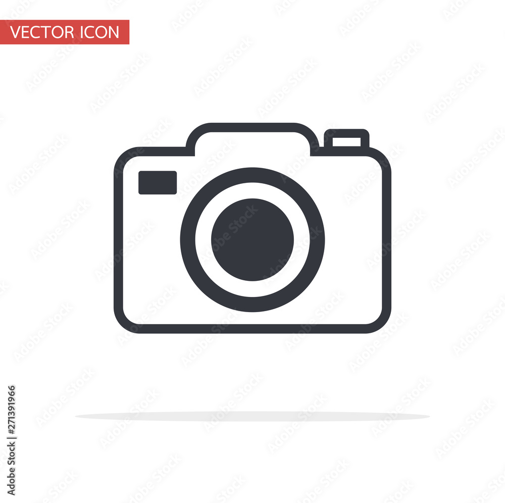 vector camera icon symbol flat style
