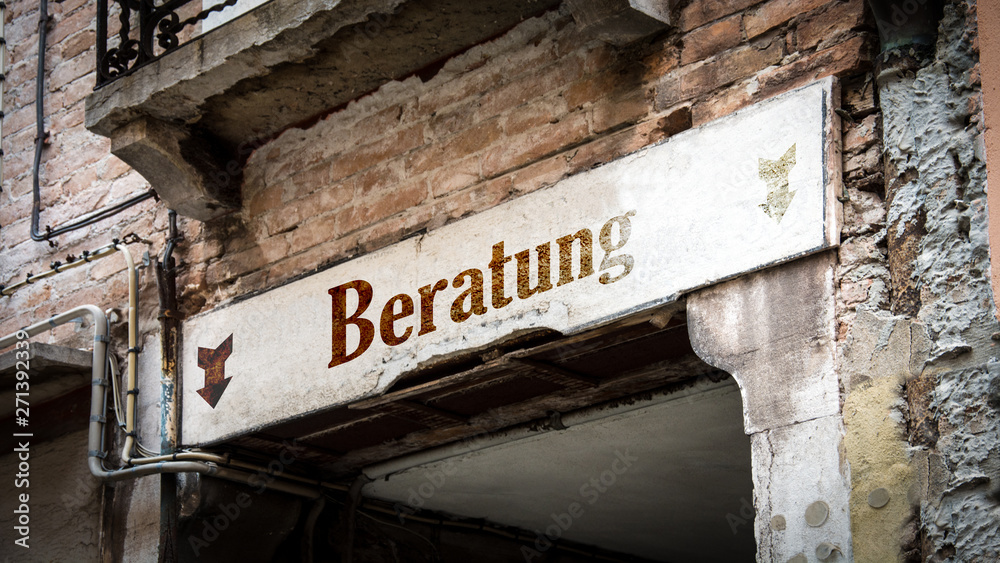 Fototapeta premium Schild 383 - Beratung