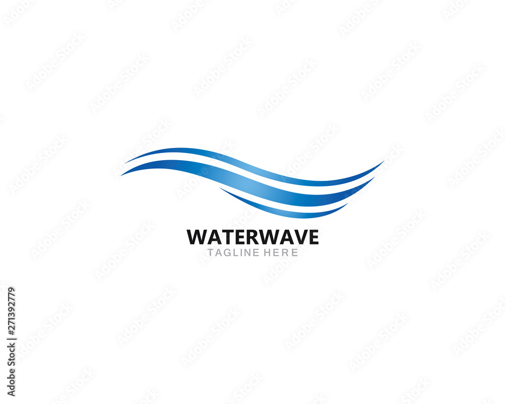 Water Wave Logo Template. vector Icon illustration design Water Wave Logo Template. vector Icon illustration design
