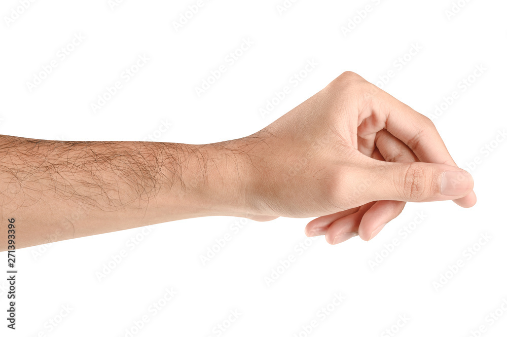 Hand hold virtual business card, credit card or blank paper Hand hold virtual business card, credit card or blank paper