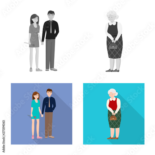 Wallpaper Mural Vector illustration of character and avatar  icon. Collection of character and portrait vector icon for stock. Torontodigital.ca
