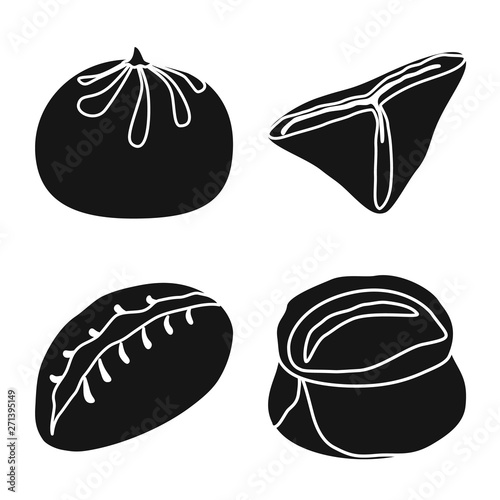 Vector illustration of cuisine  and appetizer sign. Collection of cuisine  and food  vector icon for stock.