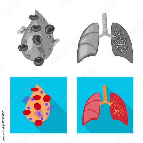 Vector illustration of biology and scientific logo. Collection of biology and laboratory vector icon for stock.