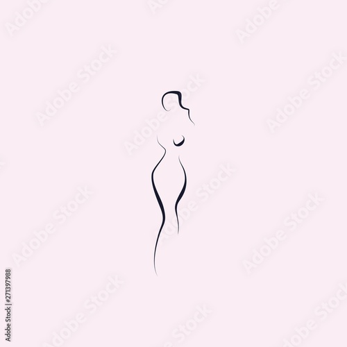 silhouette of a girl icon vector design