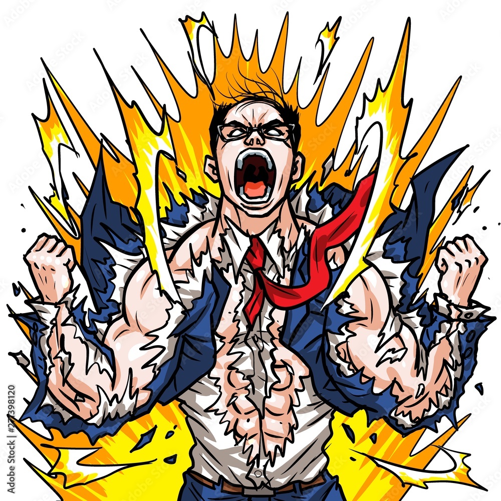 叫ぶビジネスマン 叫ぶビジネスマン