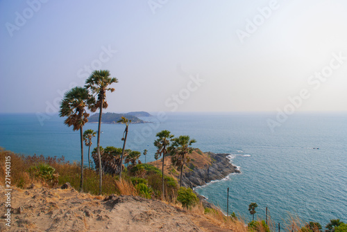 Promthep Cape is one of Phuket's attractions. Beautiful scenery and sunset viewing are popular in Thailand.