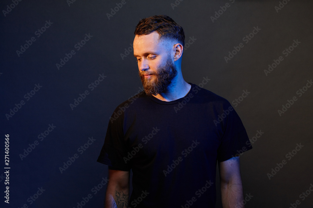 Man portrait with beard. studio shoot Man portrait with beard. studio shoot