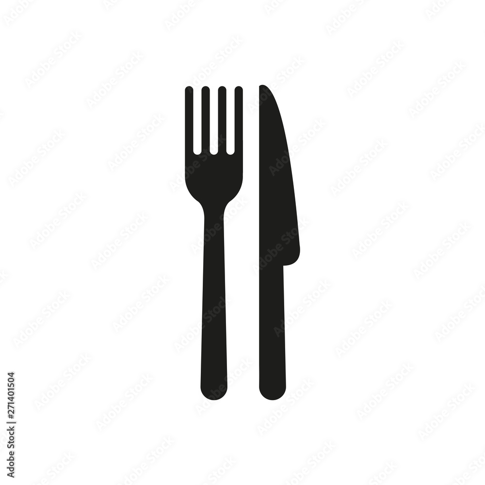 Fork and knife icon. Simple vector illustration Fork and knife icon. Simple vector illustration