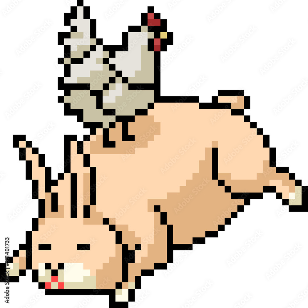 vector pixel art animal friend vector pixel art animal friend