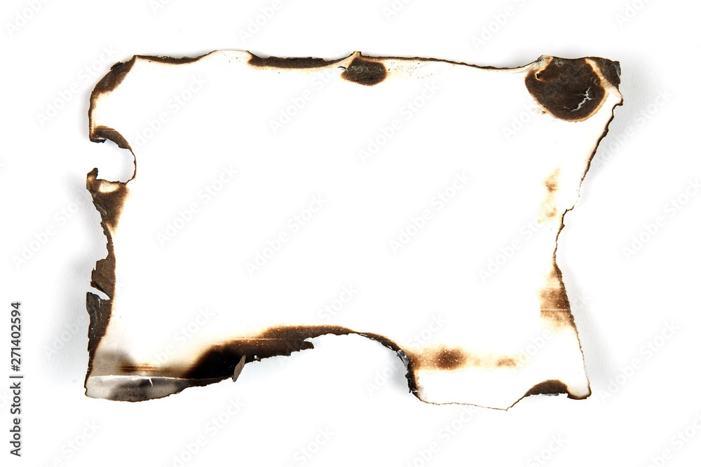 Naklejka premium isolated scorched paper
