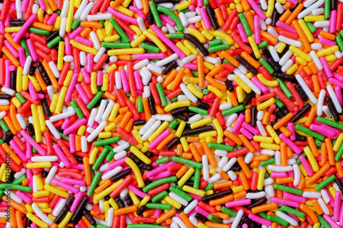 colorful sugar sprinkles as background