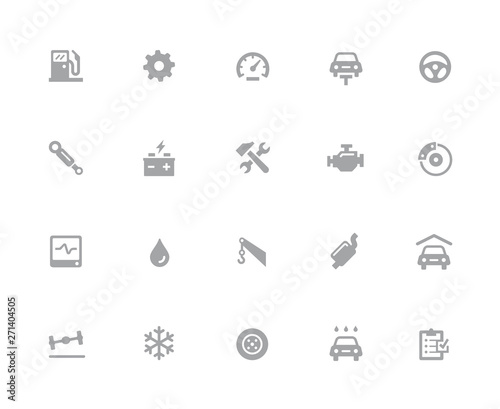 Car Service Icons // 32 pixels Icons White Series - Vector icons designed to work in a 32 pixel grid.